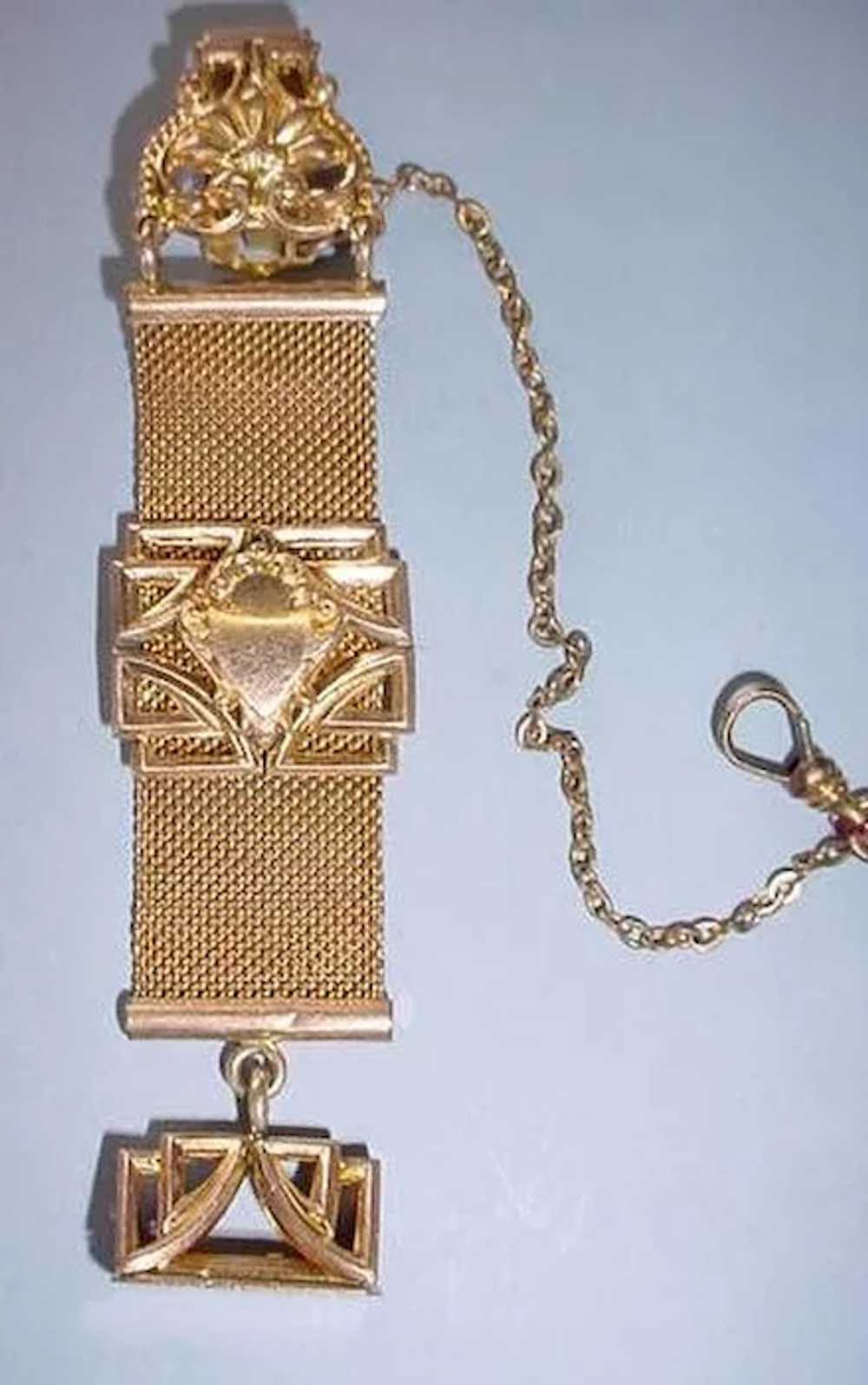 VINTAGE Fancy Gentleman's Watch Chain and Fob Bri… - image 6