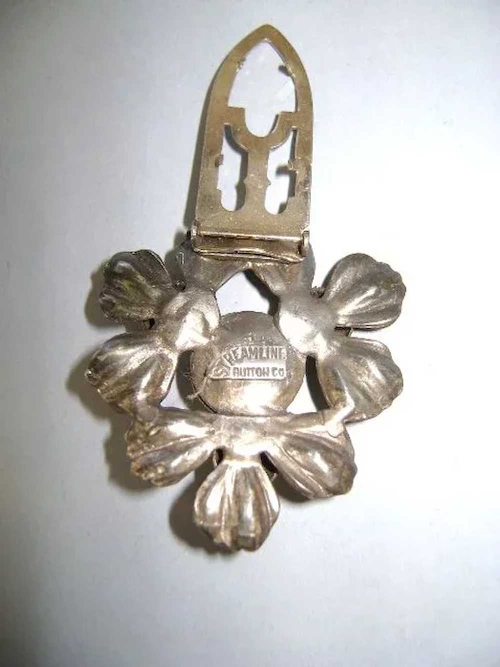 VINTAGE Classy Dress Clip Flower - image 5