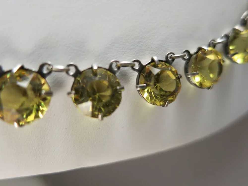 VINTAGE Sunshine Choker Very Old Yellow  Crystal … - image 4