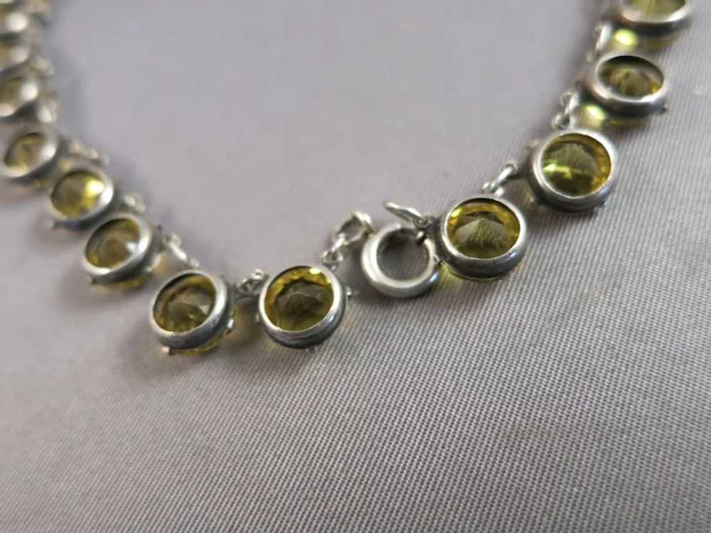 VINTAGE Sunshine Choker Very Old Yellow  Crystal … - image 6