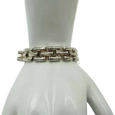 VINTAGE Sterling Bracelet 15 Links Made in Italy - image 1