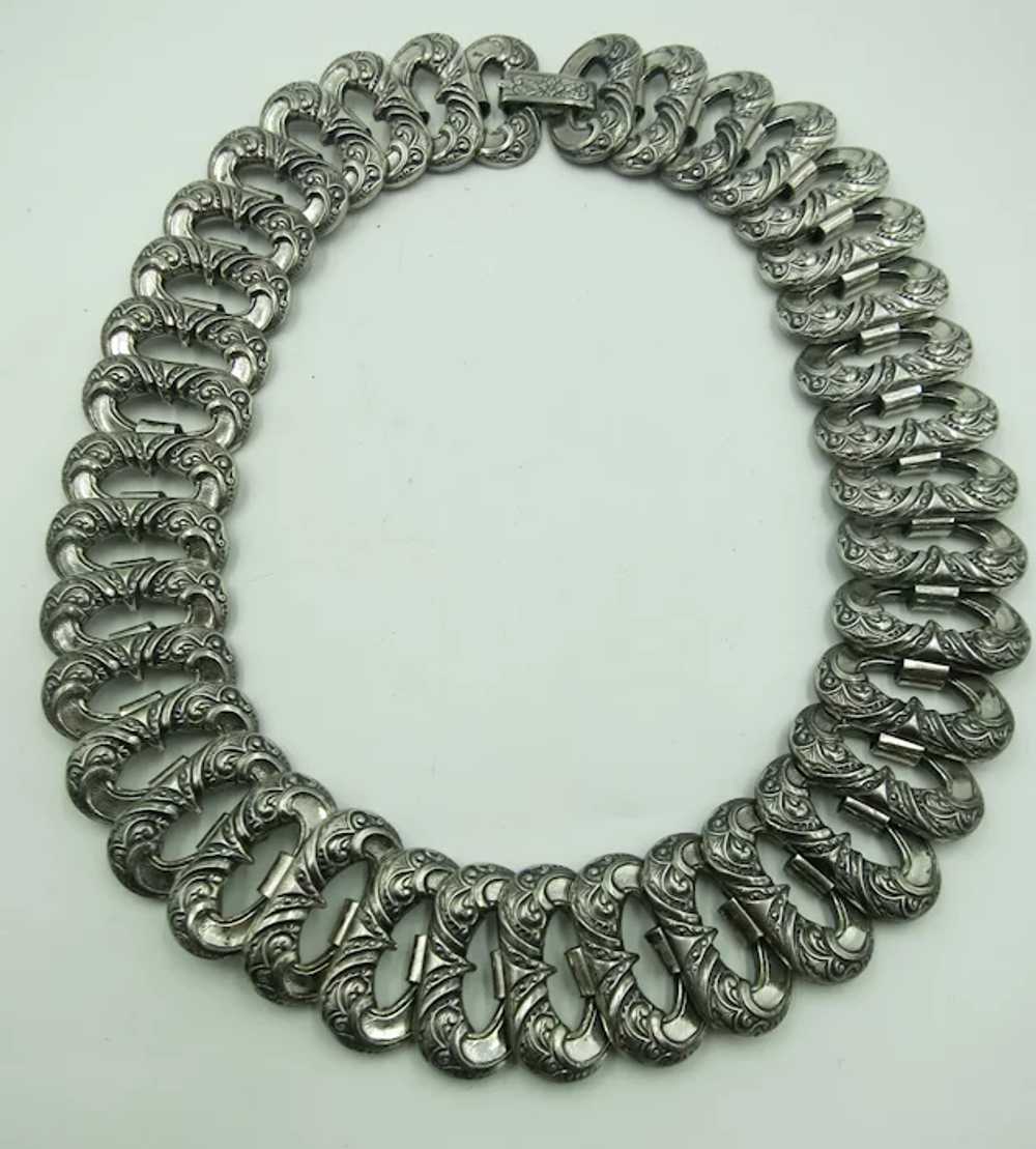 VINTAGE Famous Napier Jewelry Wide Choker Collar … - image 2