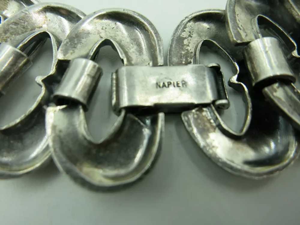 VINTAGE Famous Napier Jewelry Wide Choker Collar … - image 3