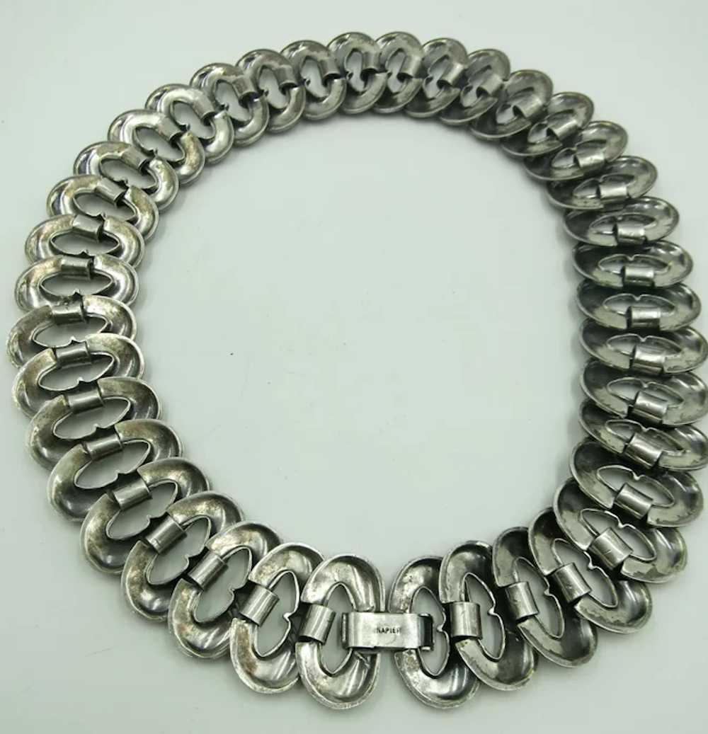 VINTAGE Famous Napier Jewelry Wide Choker Collar … - image 5