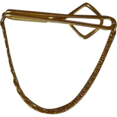 Swank Gold Tone 1930’s Tie Bar Chain - image 1