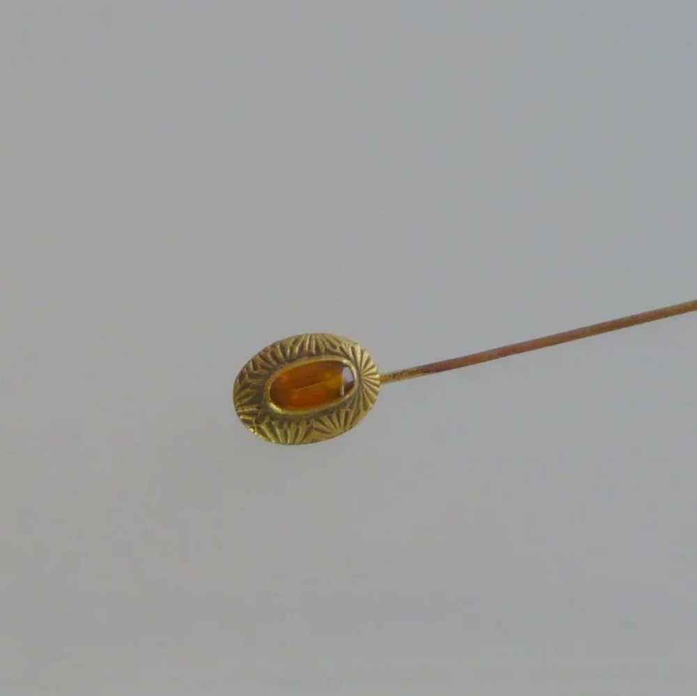 Victorian Amber Stick Pin Cravat - image 3