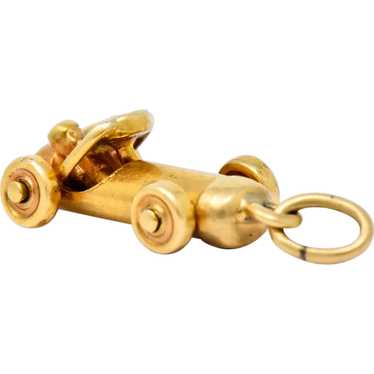 Art Deco Articulated 14 Karat Gold Soapbox Derby … - image 1