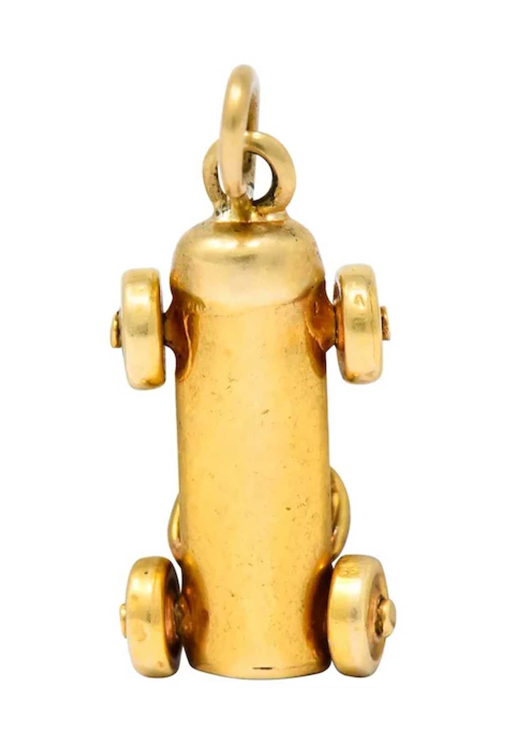Art Deco Articulated 14 Karat Gold Soapbox Derby … - image 8