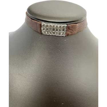 Chan Luu Leather and Crystal Choker