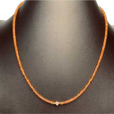 Faceted Red Sapphire, 14k, and 18k Gold Necklace - image 1