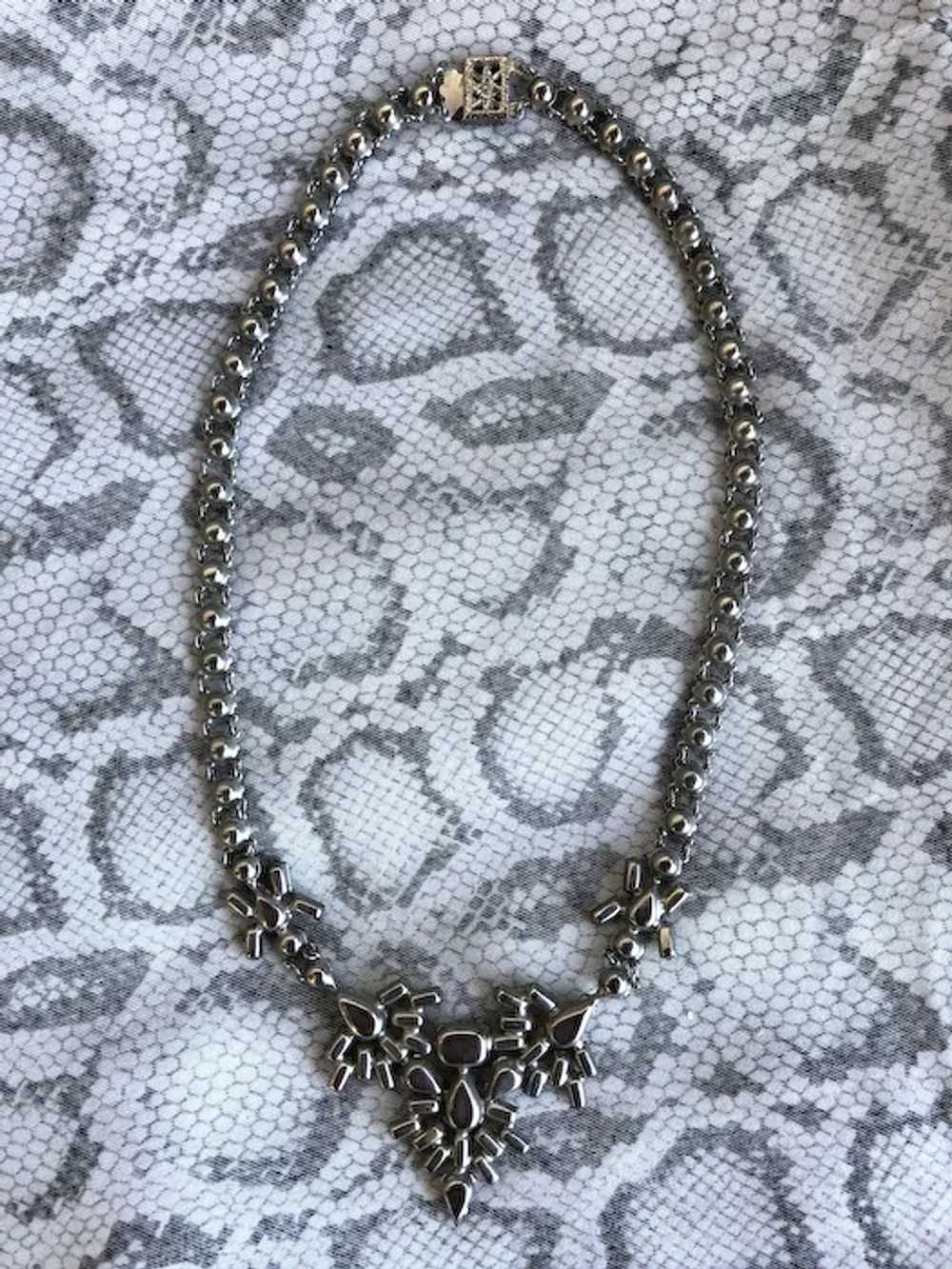 1940s Rhinestone Necklace Choker Style - image 5
