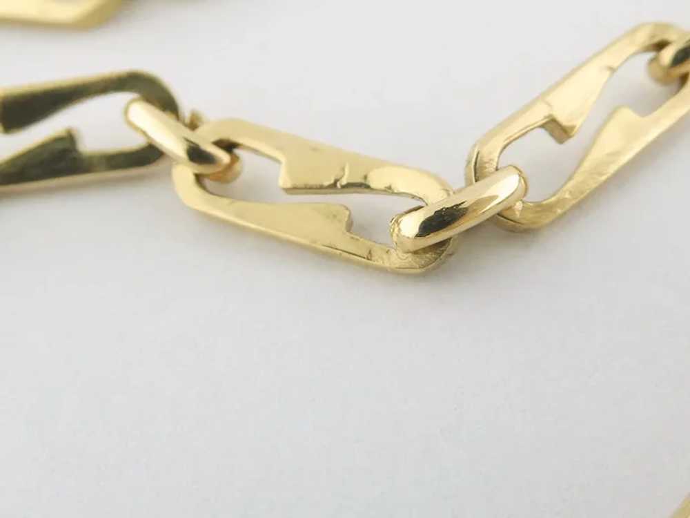 Vintage Estate 18K Yellow Gold Fancy Link Unisex … - image 6