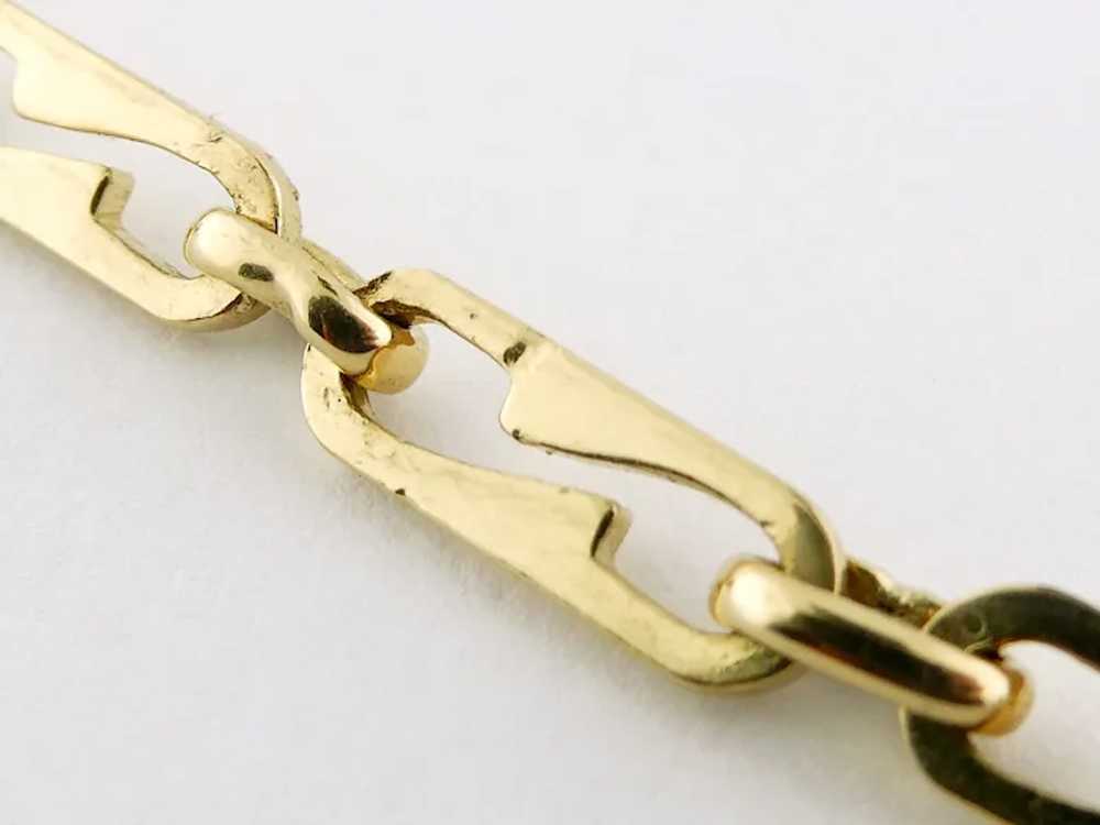 Vintage Estate 18K Yellow Gold Fancy Link Unisex … - image 7