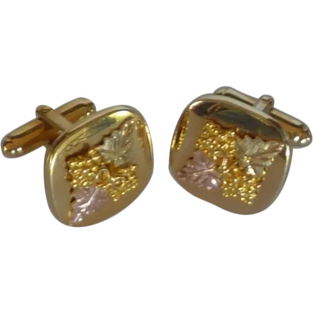 Anson Wine Grapes and Leaves Cuff Links Cufflinks - image 1
