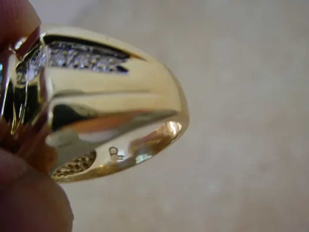 Oval 3.2 Carat Aquamarine Set In Heavy 14K Gold R… - image 10