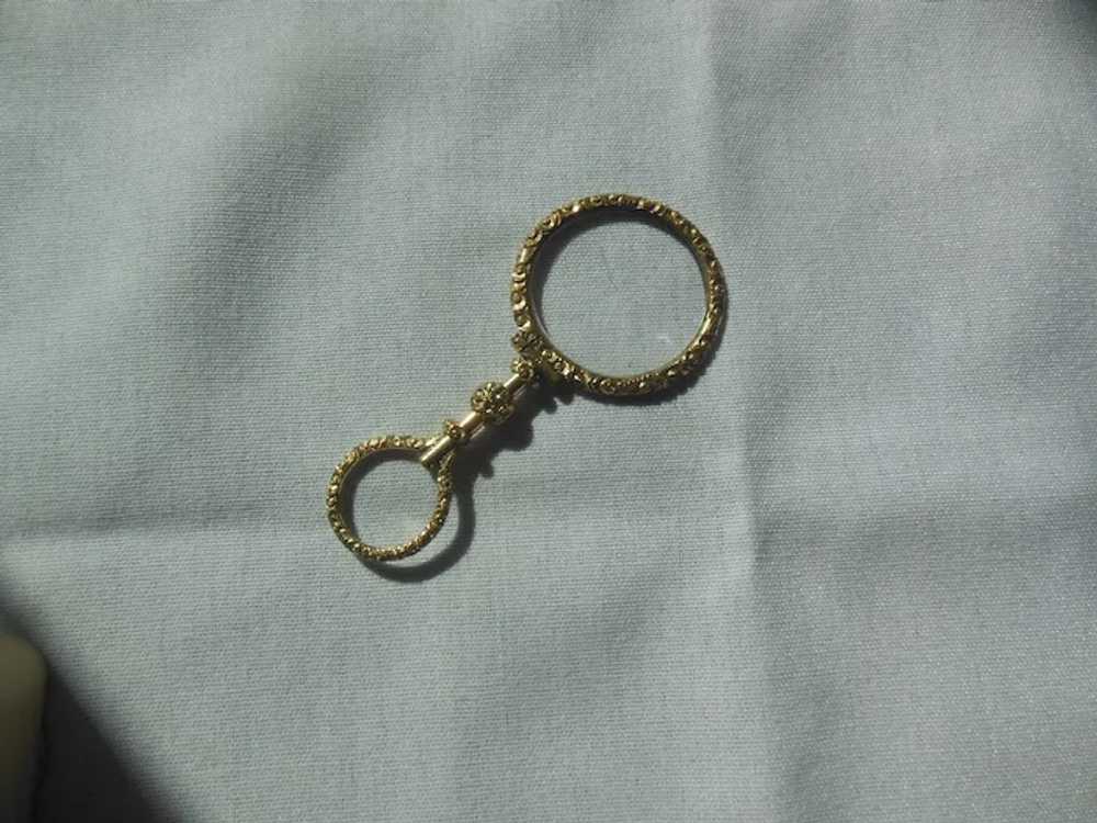 9 ct Gold Cased Quizzer/lorgnette Magnifier Ca 18… - image 2