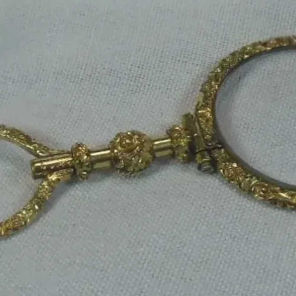 9 ct Gold Cased Quizzer/lorgnette Magnifier Ca 18… - image 4