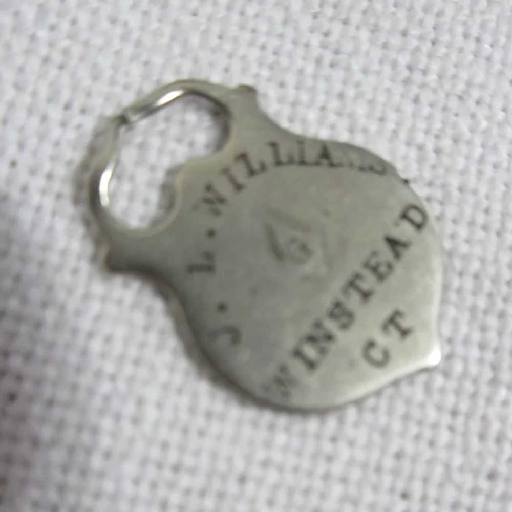 Sterling Silver Antique Masonic Watch Fob - image 5