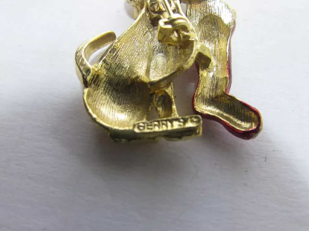 Vintage Gerrys Gold Tone Puppy Holding a Christma… - image 10