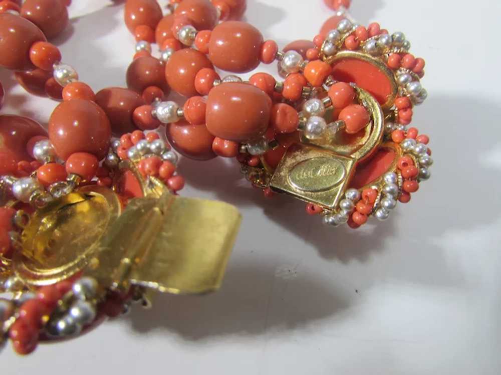 William De Lillo Multi Strand Necklace With Fabul… - image 10