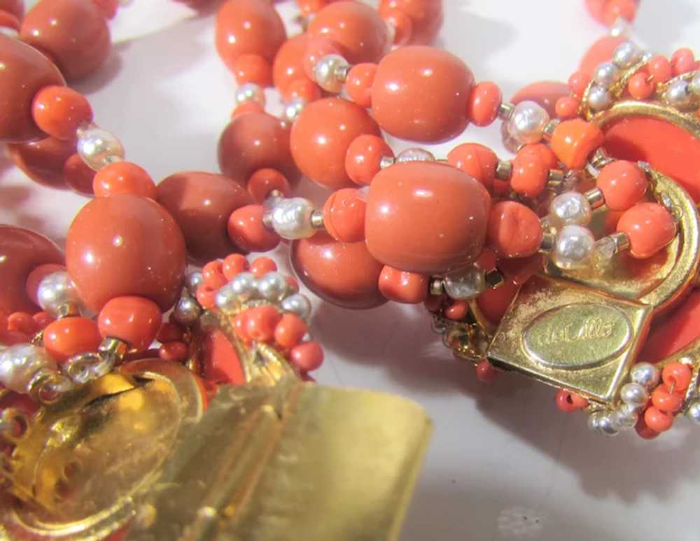 William De Lillo Multi Strand Necklace With Fabul… - image 5