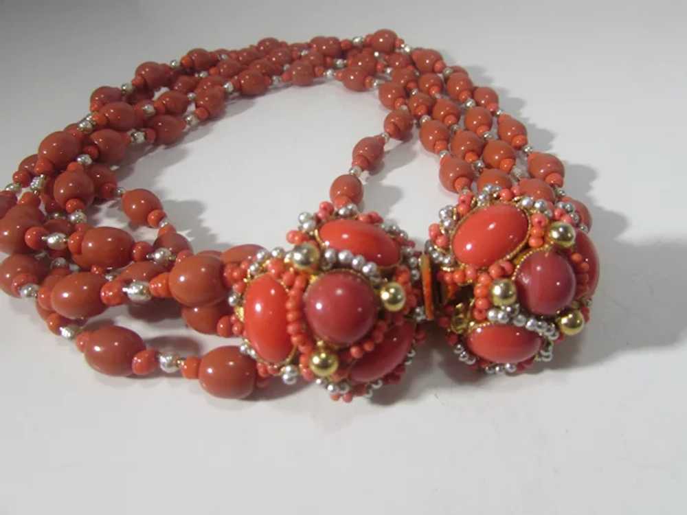 William De Lillo Multi Strand Necklace With Fabul… - image 9