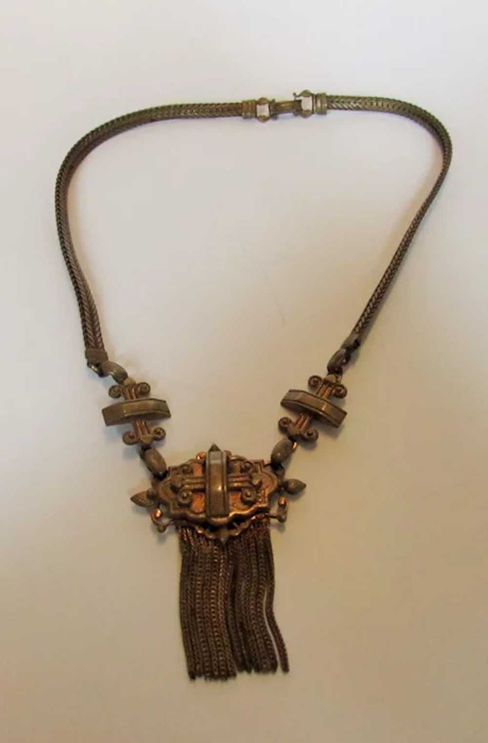 Vintage Victorian Revival Necklace and Matching C… - image 4