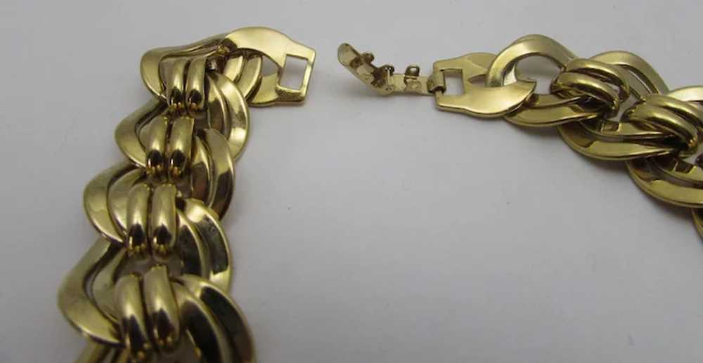 Vintage Statement Goldtone Necklace - image 6