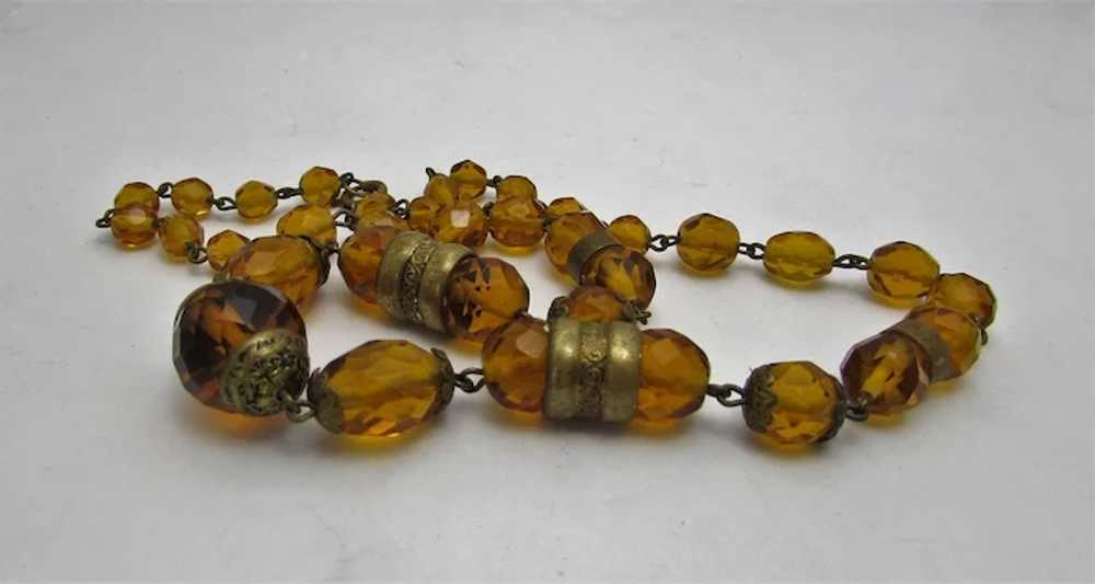Vintage Golden Crystals With Unusual FIndings Nec… - image 6