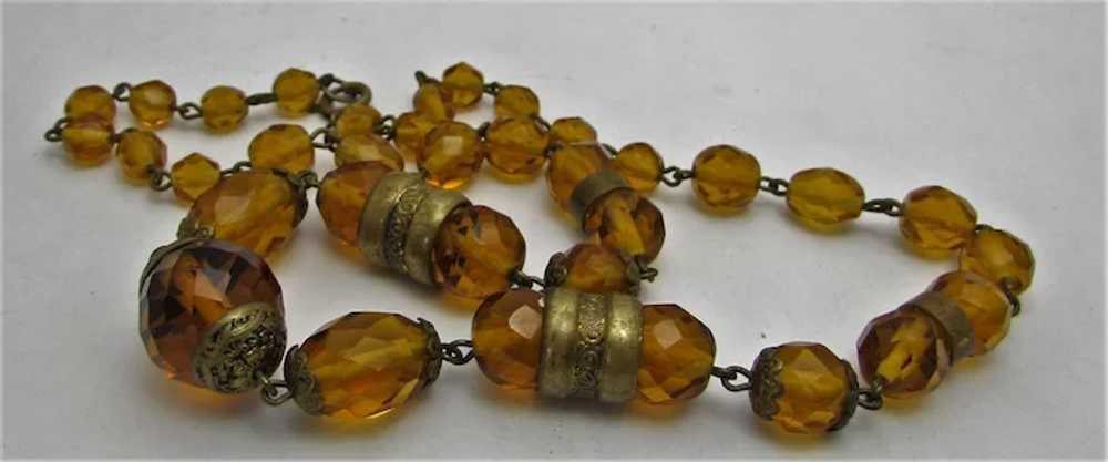 Vintage Golden Crystals With Unusual FIndings Nec… - image 9
