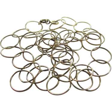 Sterling Silver Vermeil Circle Chain by Danecraft - image 1