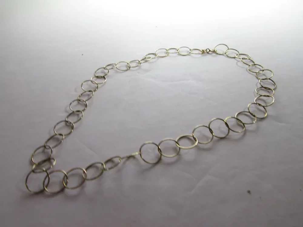 Sterling Silver Vermeil Circle Chain by Danecraft - image 3