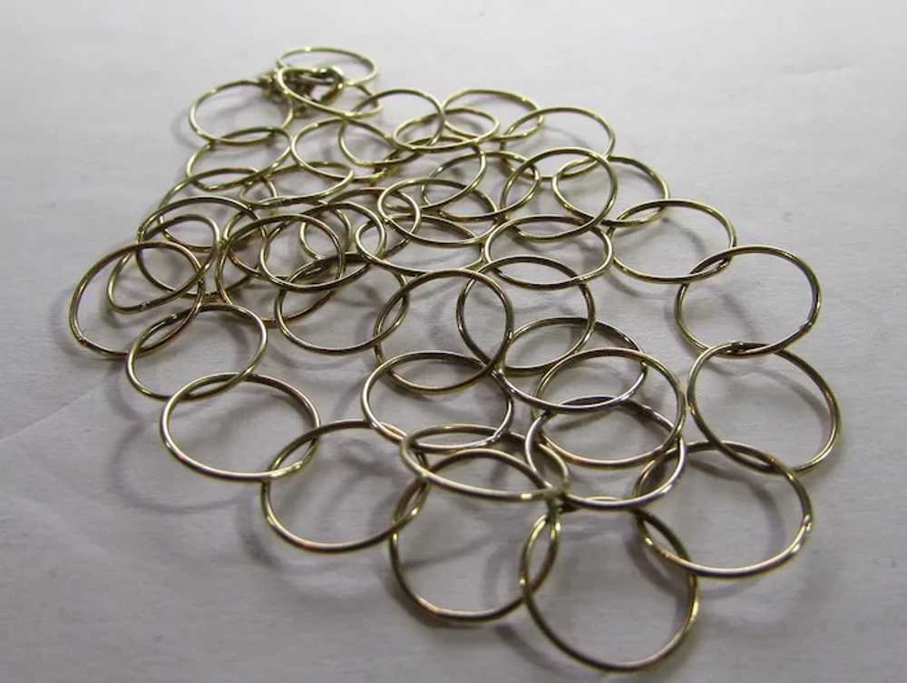 Sterling Silver Vermeil Circle Chain by Danecraft - image 6