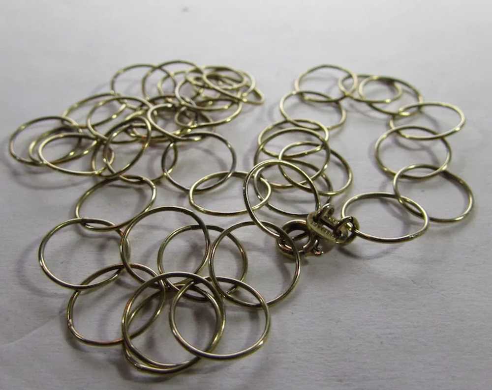 Sterling Silver Vermeil Circle Chain by Danecraft - image 7