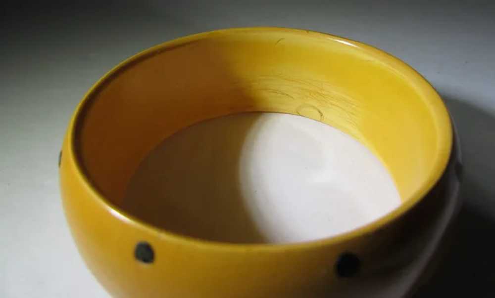 Bakelite Butterscotch Dot Cuff - image 10