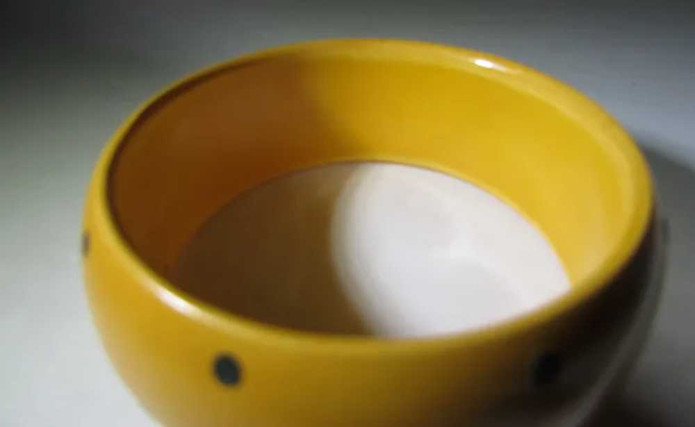 Bakelite Butterscotch Dot Cuff - image 11