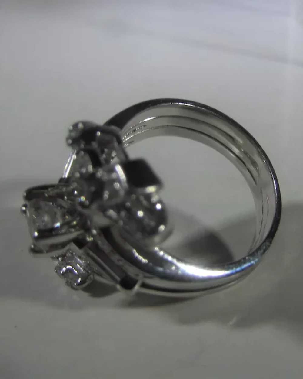 14 Karat White Gold Diamond Ring - image 10