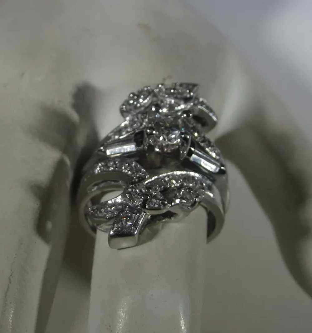 14 Karat White Gold Diamond Ring - image 12