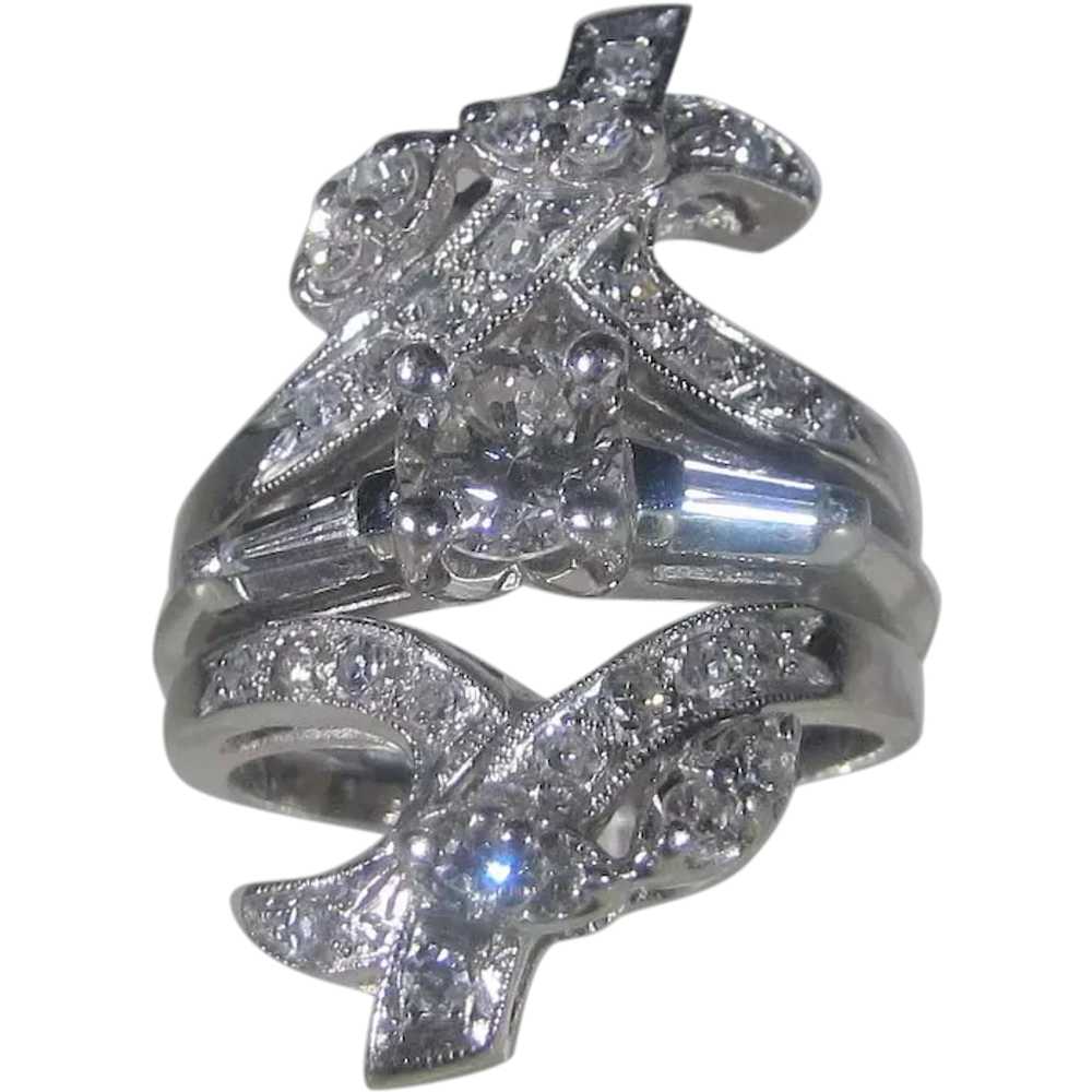 14 Karat White Gold Diamond Ring - image 1