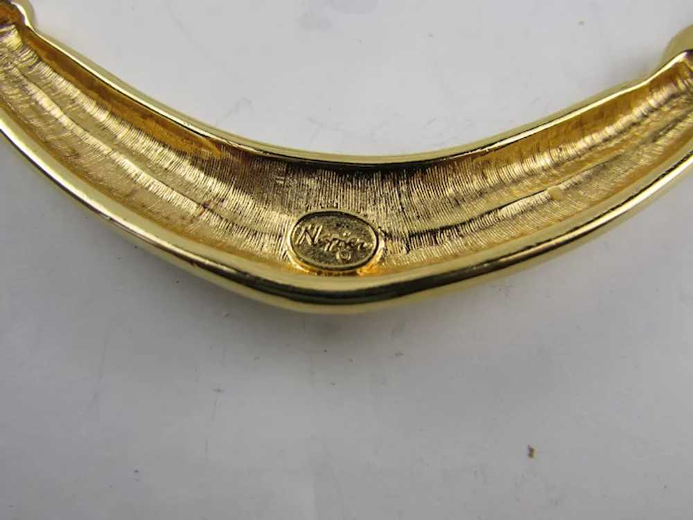 Vintage Napier Gold Tone Mid Century Necklace - image 11