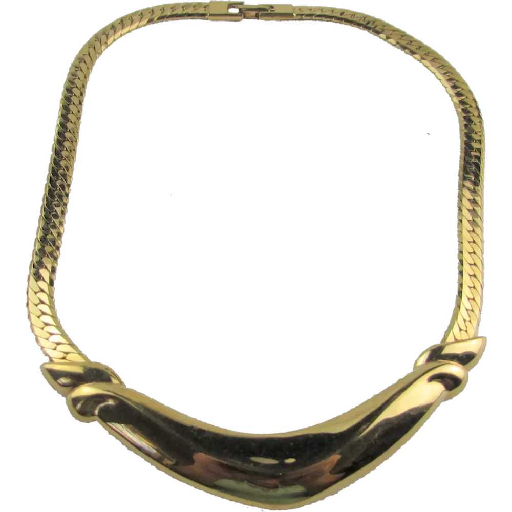 Vintage Napier Gold Tone Mid Century Necklace - image 1