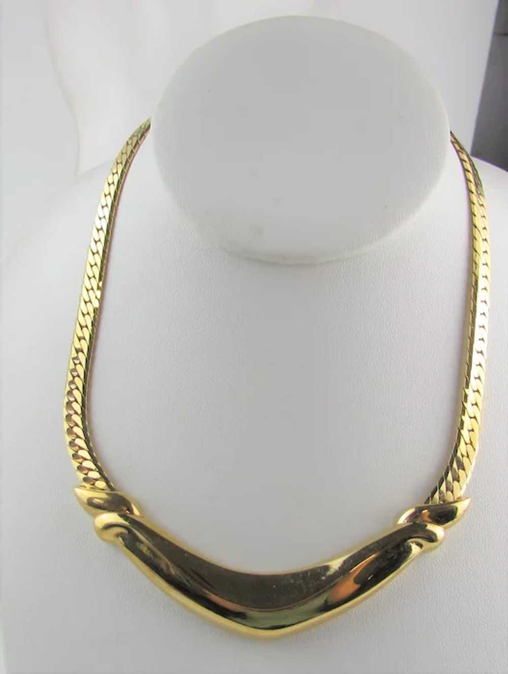 Vintage Napier Gold Tone Mid Century Necklace - image 2