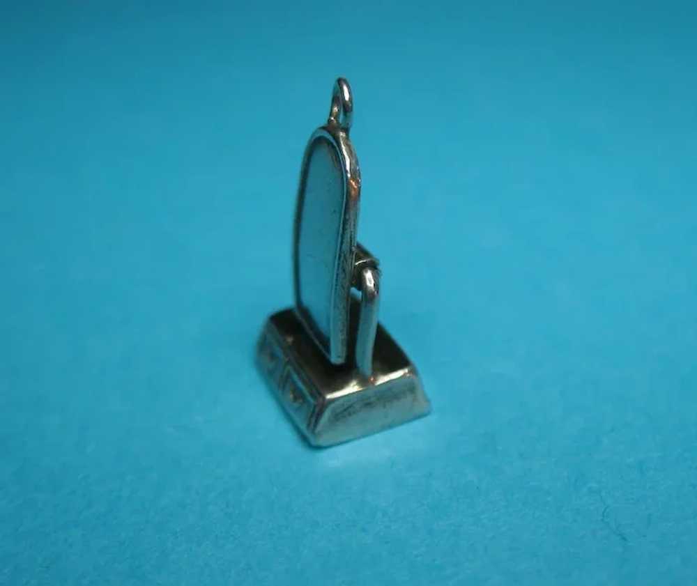 Vintage Sterling Rare Vanity Stand Charm Movable … - image 2