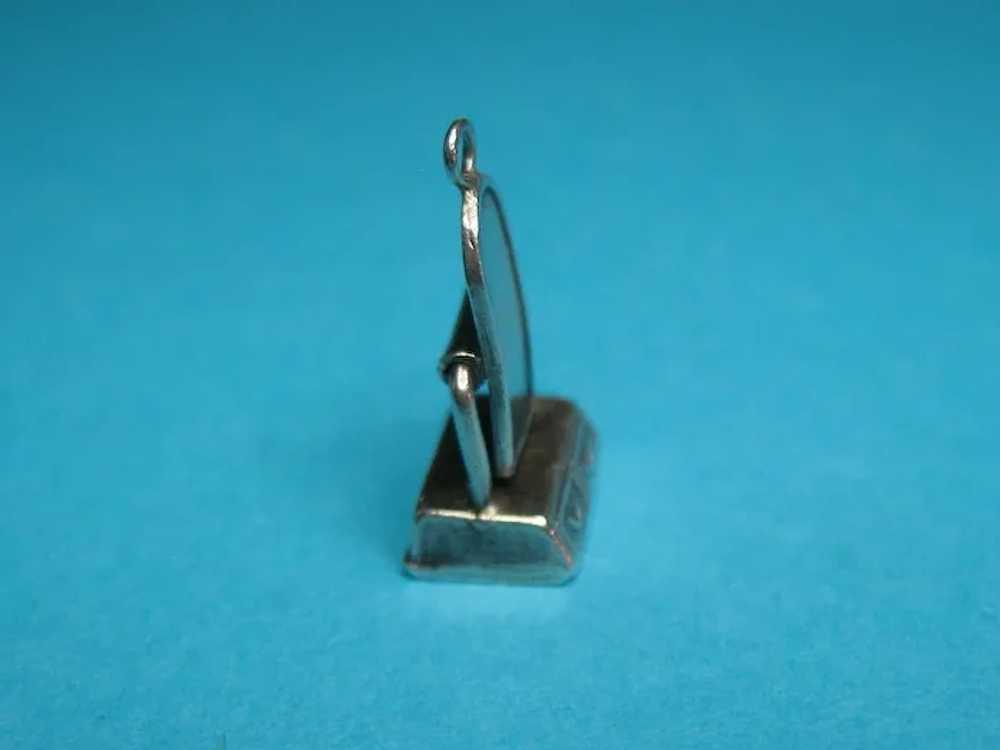 Vintage Sterling Rare Vanity Stand Charm Movable … - image 3