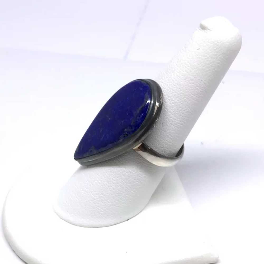 Lapis Lazuli Cabochon Ring - Sterling Silver - image 2