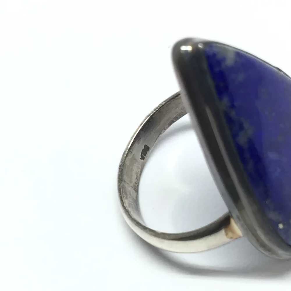 Lapis Lazuli Cabochon Ring - Sterling Silver - image 4