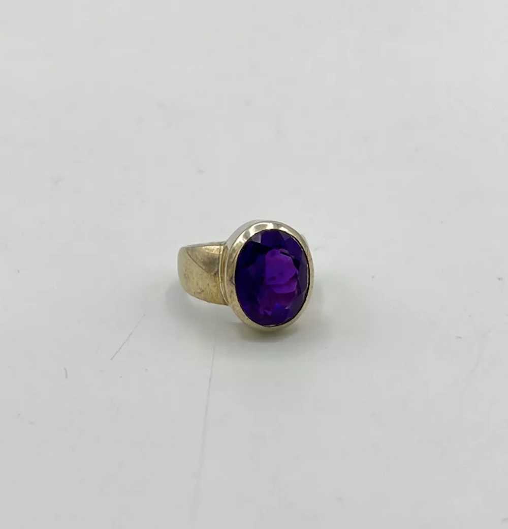 Oval Cut Amethyst Ring - Sterling Silver - image 3