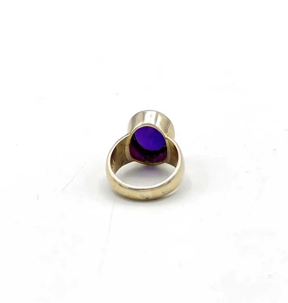 Oval Cut Amethyst Ring - Sterling Silver - image 4