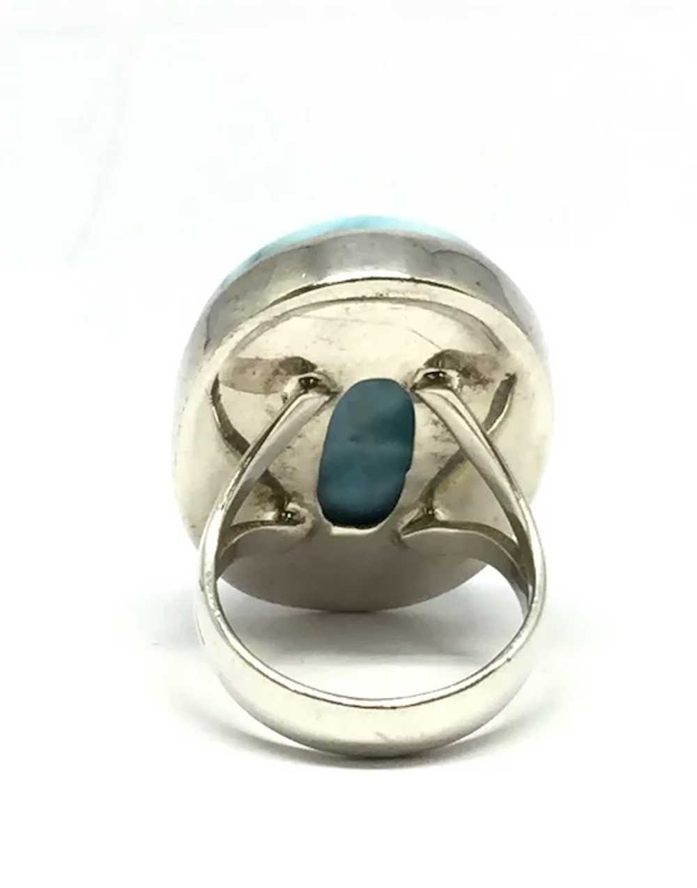 Larimar Cabochon Ring - Sterling Silver - image 5