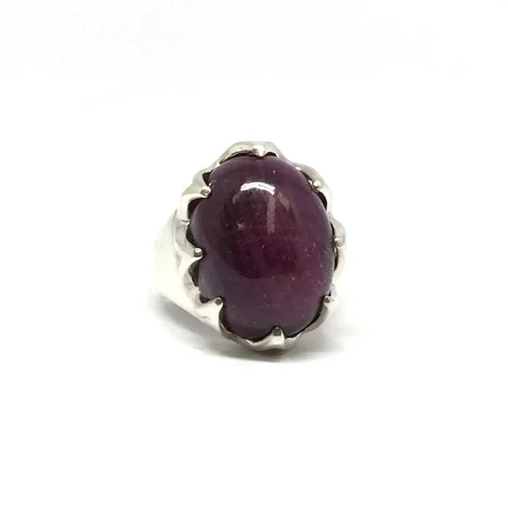 Sapphire Cabochon Ring - Sterling Silver - image 3